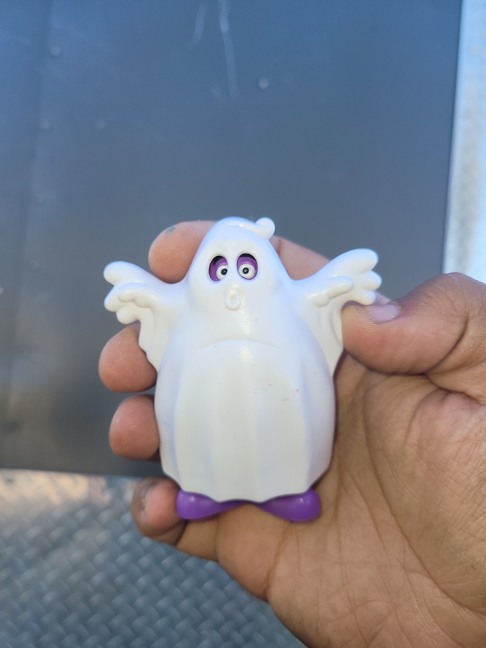 Vintage 1995 McDonalds Happy Meal Grimace Spooky Ghost Costume Halloween Toy